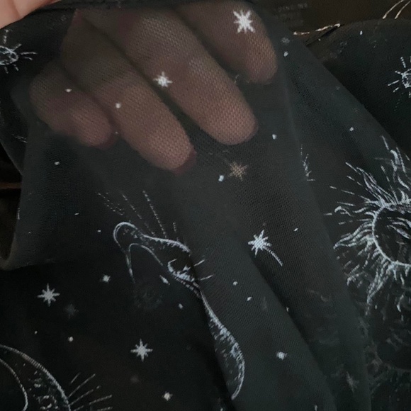 mesh bodysuit w/ sun & moon design - Picture 2 of 3